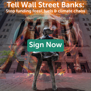 Wall Street Banks are invested in climate chaos. Sign now to tell them to stop funding fossil fuels.