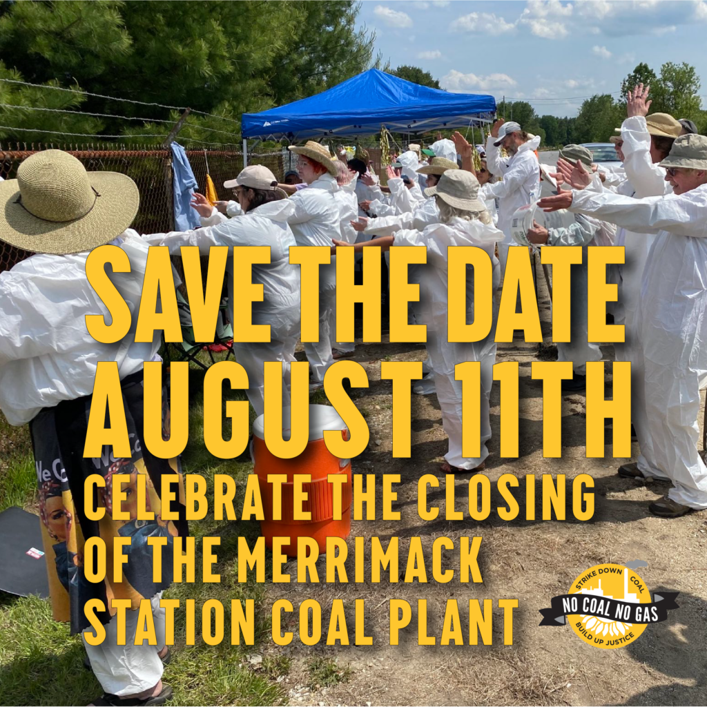 Save the Date announcement for No Coal No Gas party August 11